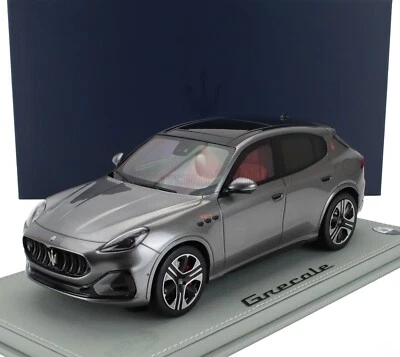 BBR MASERATI GRECALE FOLGORE SUV 2022 GRIGIO LAVA with Showcase LE20 1/18 New! - Image 1 of 4