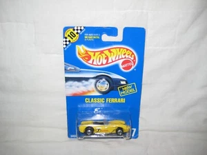 MIP 1990 Hot Wheels #117 Classic Ferrari, Yellow #7 Convertible, VG "New" Card - Picture 1 of 6