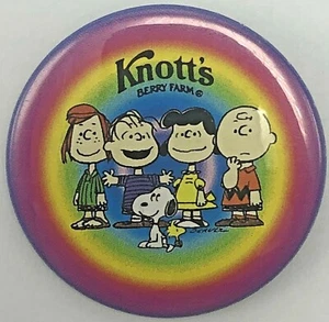 Peanuts Charlie Brown Knotts Berry Farm Pinback Pin Button Rainbow Snoopy - Picture 1 of 6