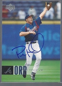Atlanta Braves PETE ORR Signed Card