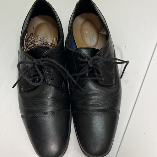 Scarpe eleganti uomo Clarks Oxford nere pelle morbida ammortizzata stringate 8m perfette