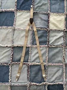 Boys Khaki & Brown Suspenders Adjustable Strap Length - Picture 1 of 7