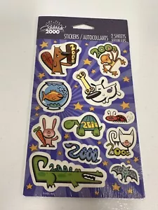 Y2K Year 2000 Millennium Cartoon Animal Stickers 2 Sheets American Greetings - Picture 1 of 5