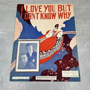 Vintage I Love You But I Don't Know Why Sheet Music by Malie & Capman Piano - Picture 1 of 6