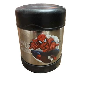 Thermos Spider Man 10 Ounce Food Jar Insulated Container Marvel Stainless Steel - Picture 1 of 6