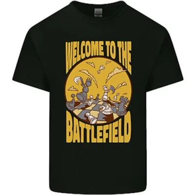 Chess Battlefield Funny Mens Cotton T-Shirt Tee Top - Image 1 of 4