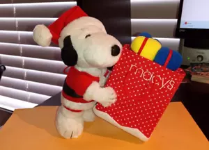 Kurt S Adler, "Peanuts". "Snoopy", Macys" Plush Hanging Christmas Ornament - Picture 1 of 2