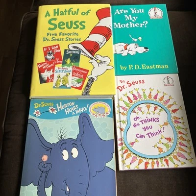 4 Suess Books Hatful Of Suess, Are You My Mother, Oh,The Thinks You Can Think - Image 1 of 4