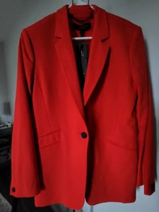 NWT Rag and Bone Ridley Red Wool  Blazer Women's  size 6 - Picture 1 of 18