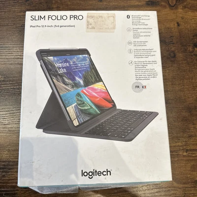 Logitech Slim Folio Pro Backlit Keyboard Case for iPad Pro 12.9" FRENCH - Image 1 of 4