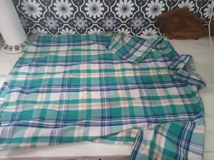 Men's Chaps Plaid Oxford Dress Shirt Size XL Short Sleeve - Picture 1 of 10