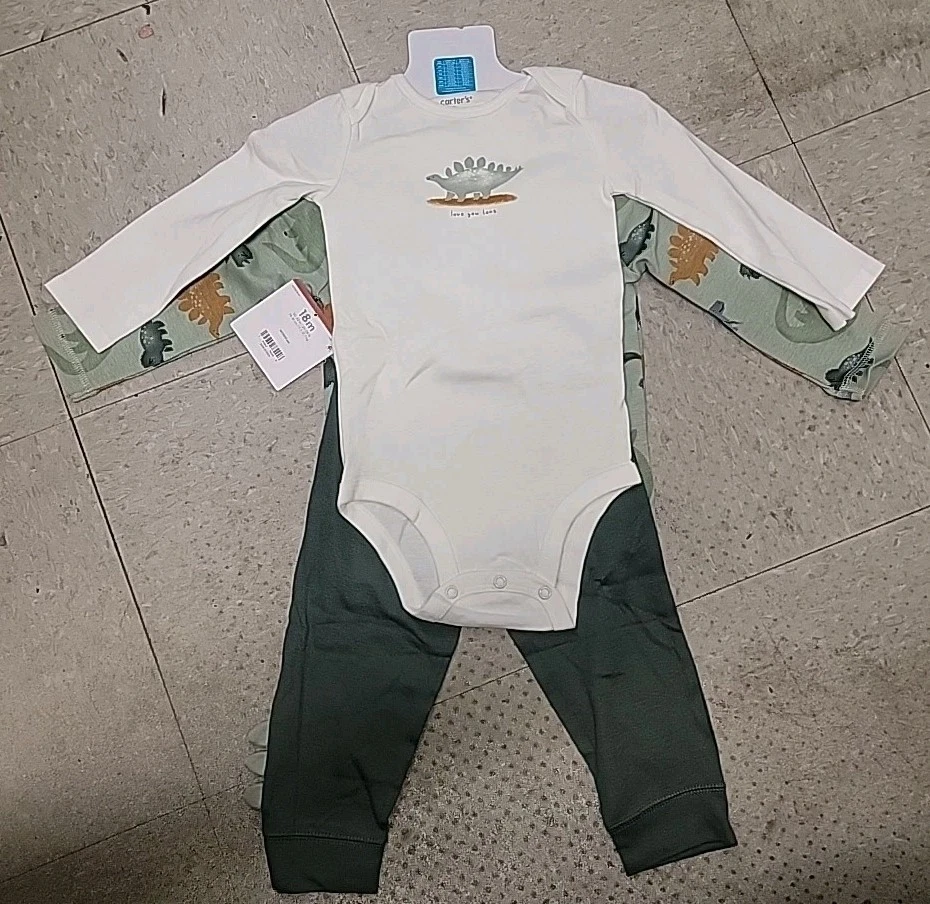 Conjunto de 3 pantalones body manga larga Carter's para niños 18 m Foto 1 de 1