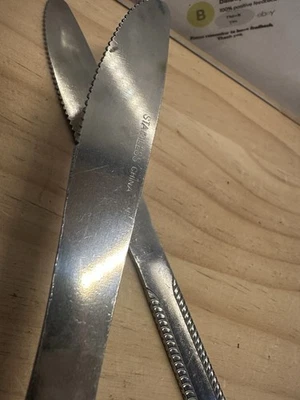 "Paquete de 2 cuchillos de cena de acero inoxidable de China de 8,75""" Foto 1 de 4