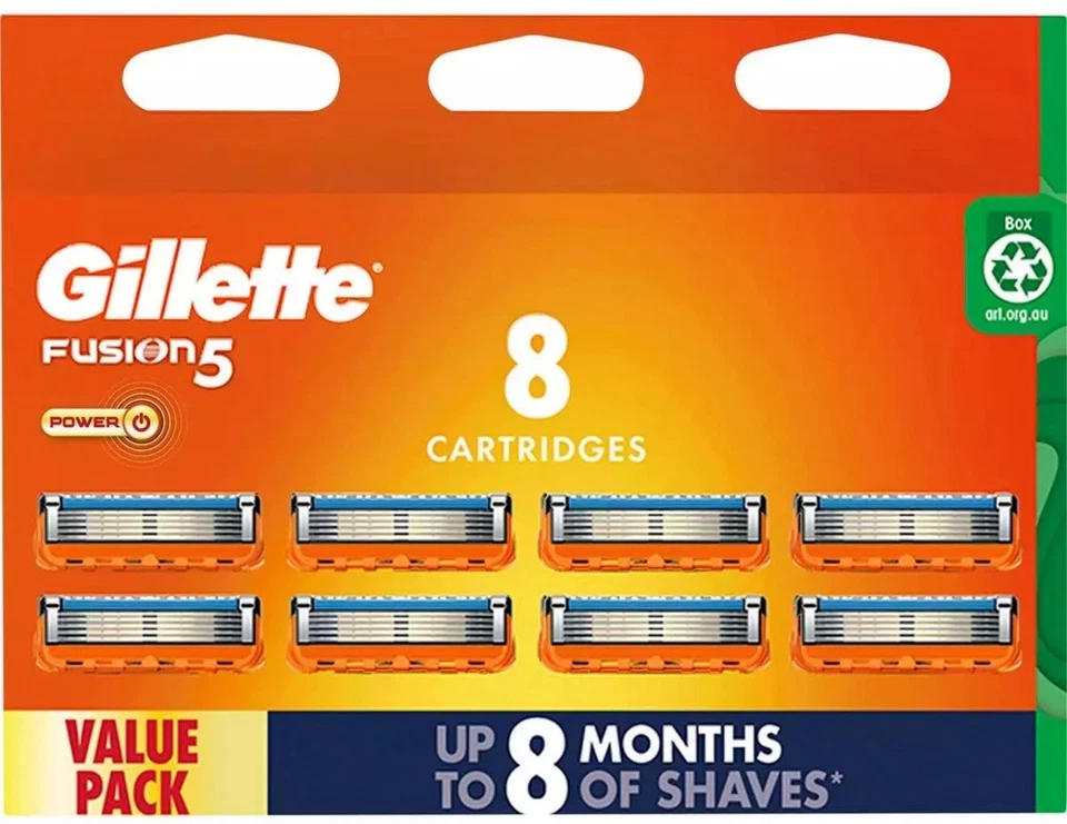 Best*Buy! | 1 PACK  GILLETTE | Fusion 5 Power 8 Refill Shaving Blades Cartridges - image 1 of 1