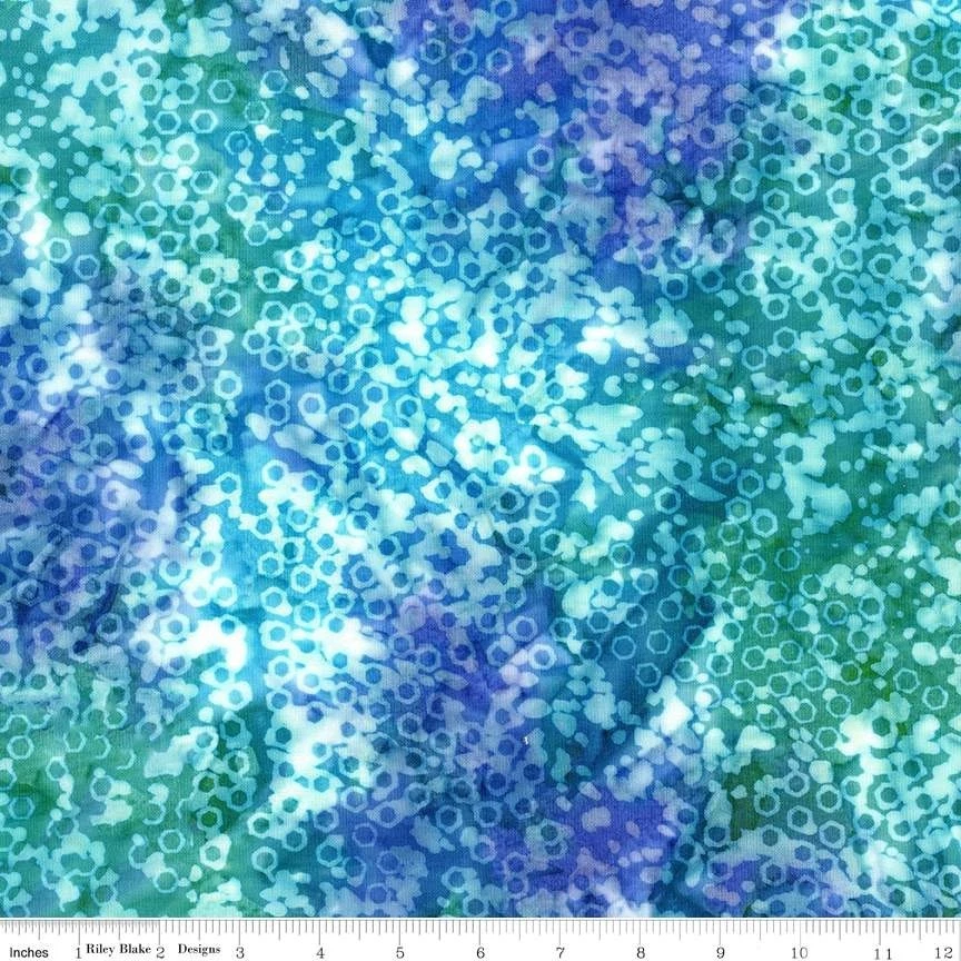 Batiks Lets Play Ball! Ball Texture Lagoon Beach Cotton Fabric - Imagem 1 de 1