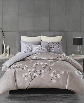 NATORI SAKURA FULL QUEEN DUVET COVER SET LILAC PURPLE CHERRY BLOSSOMS - Image 1 of 3