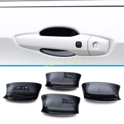 Manija de puerta para Mitsubishi Outlander 2022-2025 cuenco taza envolvente fibra de carbono Foto 1 de 4