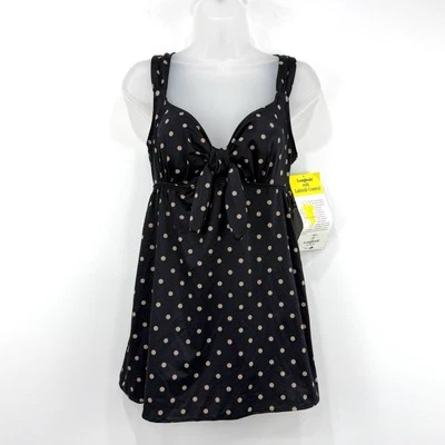 Longitude Swimsuit Women's 10 Dot NWT One Piece Coastal Beachy Tummy Control - Image 1 of 4