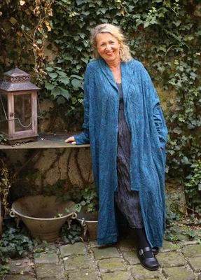 Privatsachen - Lagenlook OVERSIZE MANTEL BILDBEGABT Gr. 46 bis 54 - jetzt - Bild 1 von 4