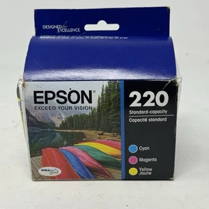 Oryginalny wkład atramentowy Epson T220520 220 kolor C Y M - exp. Daty 2022 - Zdjęcie 1 z 6