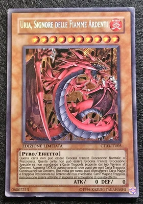 Yugioh! Uria Signore delle Fiamme Ardenti CT03-IT005 Rara Segreta Ed Limitata  - Immagine 1 di 4