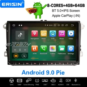 Radio Coche 9" IPS 8 Núcleos Android 9 BT5.0 Navegación Para VW Golf 5/6 Caddy Passat Tiguan - Imagen 1 de 12
