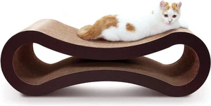 Cat Scratcher Cardboard, Scratching Pad House Bed Furniture Protector, Infinity - Picture 1 of 6