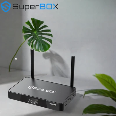 same day shipping 2025 Superbox S6 Pro TV BOX Black Model Voice Remote update - Image 1 of 4