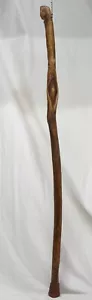 Vintage bella venatura legno naturale rustico robusto (legno duro?) bastone \ bastone da passeggio - Foto 1 di 11