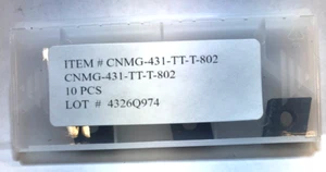CNMG431-TT-T-802 - HARTMETALL-DREHEINSÄTZE - 10 STÜCK - Bild 1 von 1