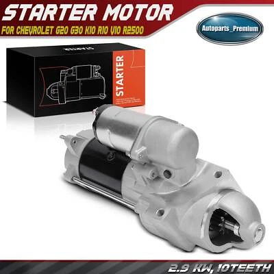 Стартерный двигатель для Chevrolet G20 G30 K10 R10 V10 R2500 6,2 л 6,5 л 2,9 кВт 12 В CW 10T - Изображение 1 из 4
