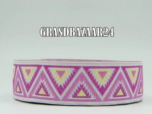10m Borte Gewebt/Webband Aztek/Retro/Tribal 25mm Breit (0,99€/m) - Bild 1 von 1