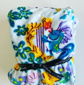 NEW Vera Bradley Disney Little Mermaid Ariel Floral Ditsy Plush Throw Blanket - Picture 1 of 3