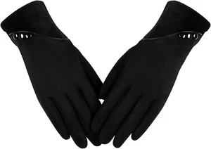 Women’S Winter Gloves, Sensitive Touch Screen Fingers, Fleece Lined - Picture 1 of 12