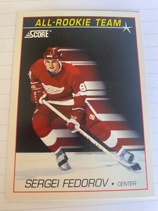 1991 SCORE AMERICAN  ALL-ROOKIE TEAM SERGEI FEDOROV #352  Red Wings