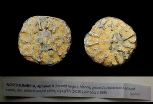 X060: Anglo Saxon Aethelred II, Moneyer = MONNE, Gp.Ci, AD 843-50, Spink 868 - Picture 1 of 1