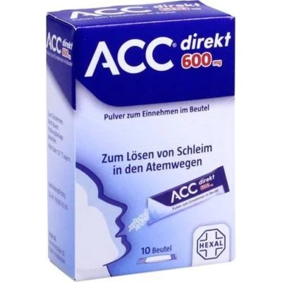 HEXAL AG ACC direkt 600 mg Pulver zum Einnehmen im Beutel 10 St PZN 13392929