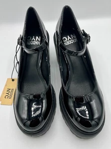 MADDEN GiRL NYC BLaCK PaTeNT MaRY JaNE Heel Platform Pumps SZ 7  NEW OBO - Picture 1 of 15