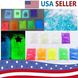 9x Glow in The Dark Rocks Fish Tank Decoration Gravel Glow Party Decorative Sand - Picture 1 of 4