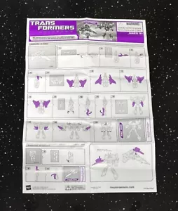 Hasbro Transformers Universe Cyclonus Decepticon Instruction Sheet - Picture 1 of 1