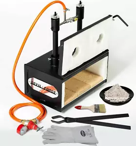 DFHS2+1D/5.2" GAS PROPANE FORGE Furnace Burner Blacksmith For Horseshoe Makers - Picture 1 of 12