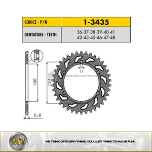 FOR DUCATI MONSTER DARK 400 2005 STEEL REAR SPROCKET SUNSTAR 520 WITH 43 TEETH - Picture 1 of 1