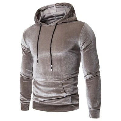 Para hombres Estilo Occidental Sudaderas con Capucha Pullover Manga Larga Terciopelo Prendas para el torso Básicas Nuevas  Foto 1 de 4