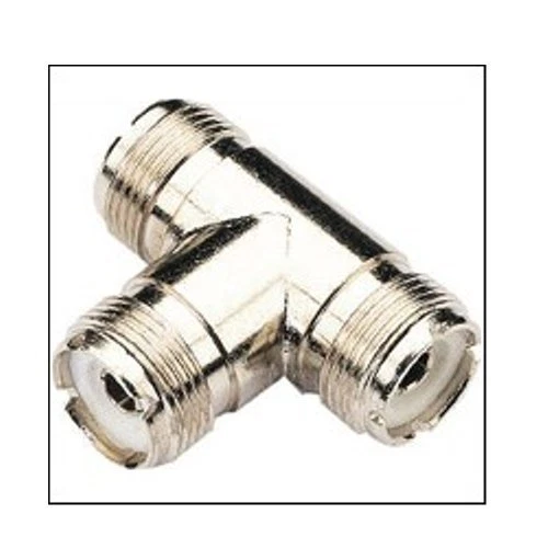 Pro Trucker Dual Cable T Connector - SO-239 to SO-239 Allows Dual Antenna - Image 1 of 1
