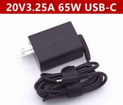 Genuine 65W 20V 3.25A USB-C Power Adapter Charger for Sony VAIO SX12 SX14 - Image 1 of 4