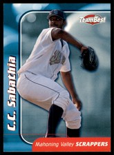 1999 Team Best Player of the Year CC Sabathia Mahoning Valley Scrappers #44