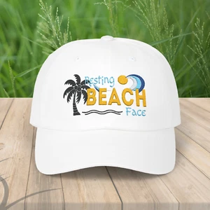 Resting Beach Face Salty Sand Vibes Baseball Cap Dad Hat for Men Women - Picture 1 of 19