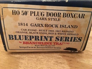 HO Branchline Trains 1814 Rock Island 50’ Plug Door Boxcar Kit RI GARX #51042 - Picture 1 of 5