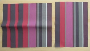 4 lila grau gestreifte Platzsets - Tischsets Kunststoffgeflecht von Tchibo neu - Bild 1 von 2