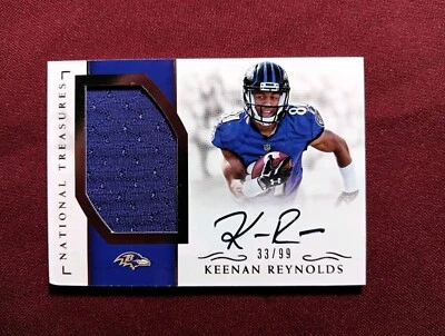 2016 Panini National Treasures /99 Keenan Reynolds #RMS-KR Rookie Auto RC - Image 1 of 2